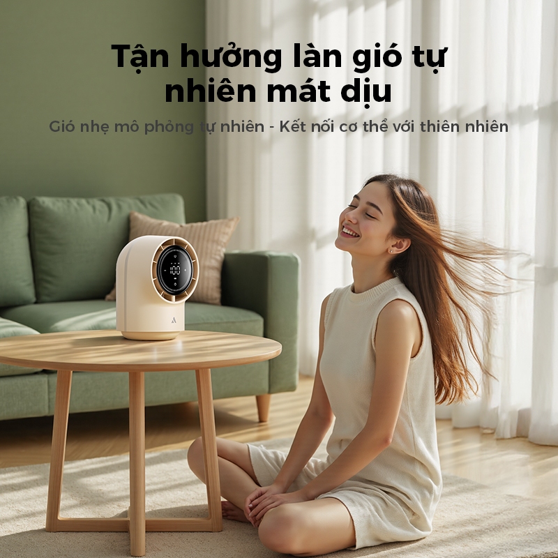 Aecooly Quạt Để Bàn Di Động 180° Màn hình LED xoay 8000mAh Ký túc xá / Phòng ngủ Quạt bàn hoạt động yên tĩnh | BigBuy360 - bigbuy360.vn