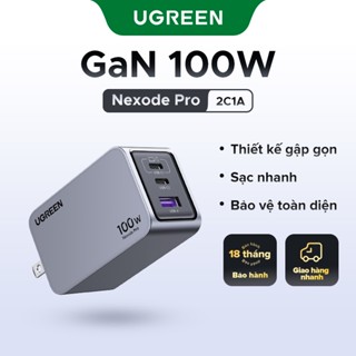 Ugreen Dây Cáp Sạc Nhanh 100w nexode pro 2C1A gan Chuyên Dụng Cho iphone 17-8 100W GaN Charger USB C Charger QC4.0 3.0 Quick Charge For Macbook Laptop Tablet PD Fast Charger For iPhone 15 14 13 Pro