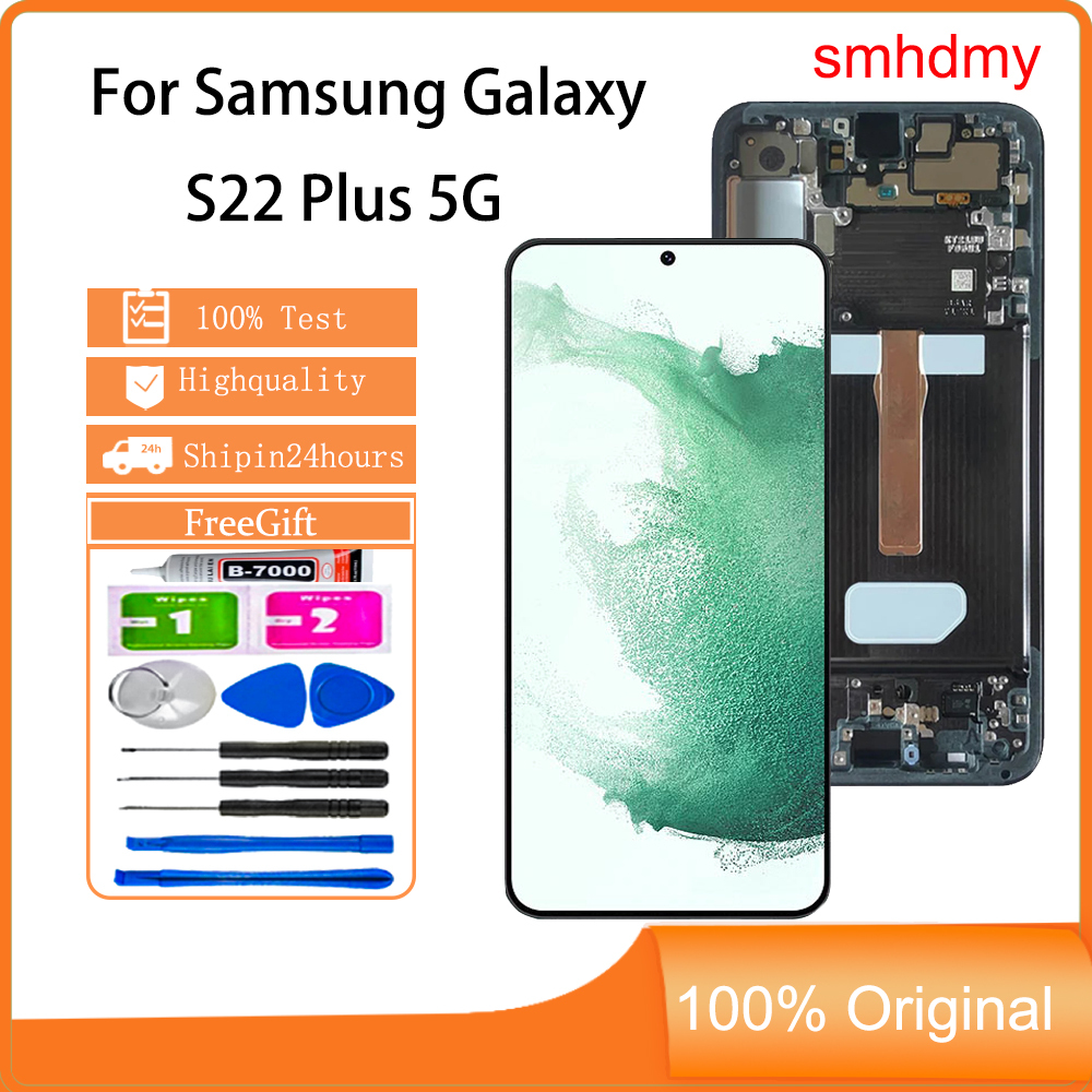 Smhdmy Ori Display Cho Samsung Galaxy S22 Plus 5G Màn Hình Cảm Ứng LCD Có Khung Thay Thế