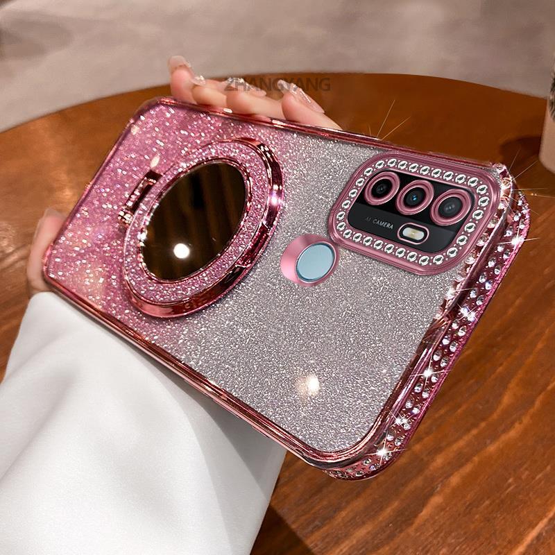 Ốp Lưng Cho OPPO A53 2020 A33 Mạ Điện Chống Sốc Với Kim Cương Sang Trọng Thiết Kế Thẩm Mỹ Vỏ Mềm Có 