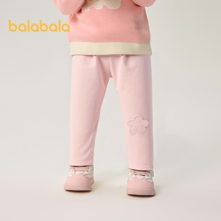  Balabala Quần dài ấm áp lót lông cừu cho bé Mùa đông 2025 Phong cách mới Bé gái và Bé trai 
