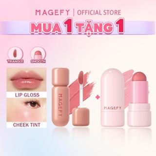 Son Nước Tint MAGEFY Lâu Trôi Không Dính Mịn Mượt + Má Hồng Dạng Thỏi