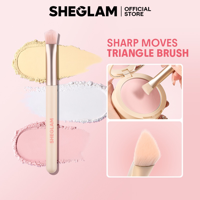 SHEGLAM Sharp Moves Triangle Makeup Brush Soft Face Setting Powder Loose Powder Concealer Tool Brush