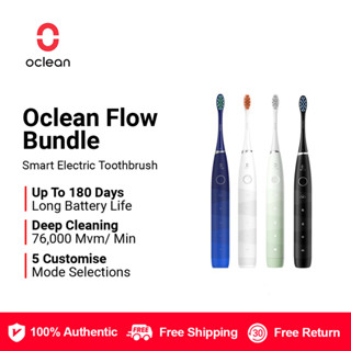 Bàn chải đánh răng Oclean Flow Sonic 5 chế độ Pin 180 ngày Bảo hành 2 năm Bàn chải đánh răng điện