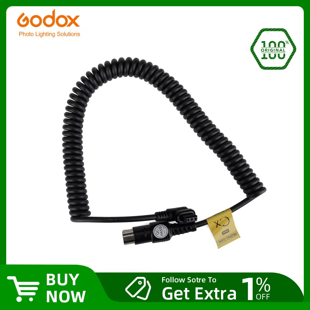 Godox PB-CX PB960 PB820 Bộ Pin Lithium Cáp Nguồn Cho Canon 430EZ 540EZ 550EX 580EX II 600EX Flash Sp