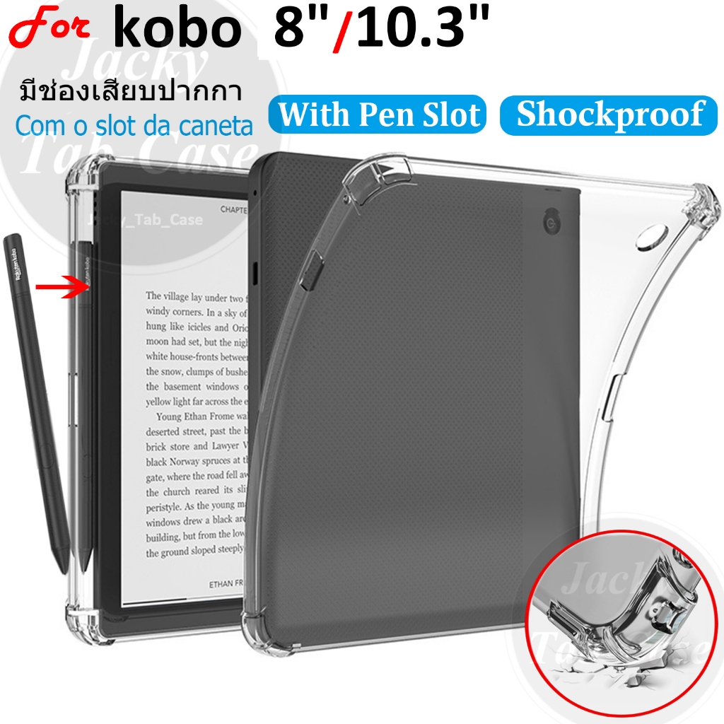 Ốp Khe Cắm Bút Cho Kobo Sage 8 "Elipsa 2E 10.3 inch E-reader, Vỏ TPU Mềm Silicon Chống Sốc