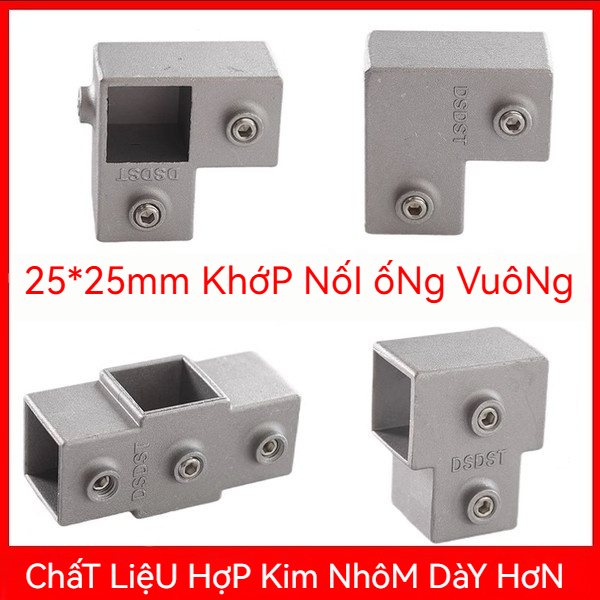 ▲ khớp nối sắt hộp vuông ▲ khớp nối 30x30 Đầu nối ống vuông 20 / 25 / 30mm khớp thép không gỉ mạ kẽm