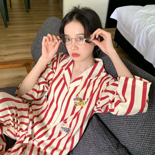  YAMI bộ đồ ngủ nữ dài tay cotton pyjama đồ mặc nhà Mùa hè 