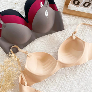  Áo lót nữ áo ngực nữ đúc su Lông Vũ không gọng đệm dày 3CM bàn tay nâng ngực chống xệ 