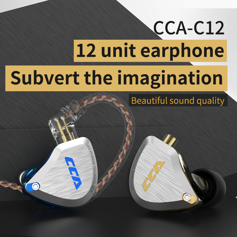 Tai nghe sắt vòng CCA C12 cấp độ sốt HiFi sắt di chuyển tự làm chất lượng cao trong tai Nút tai giám