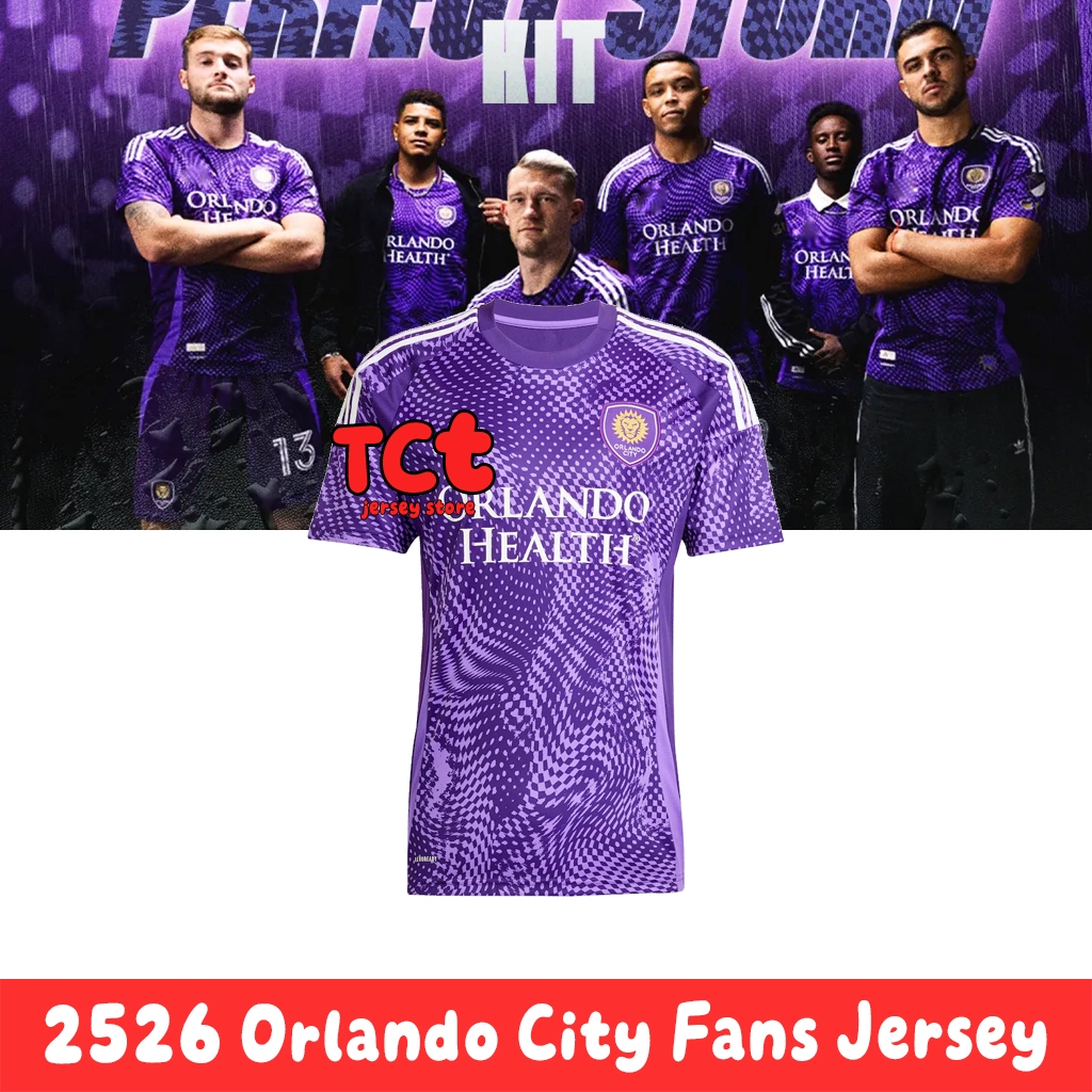 Orlando City 25 / 26 sân khách sân khách thứ ba chất lượng hàng đầu Phiên bản người hâm mộ bóng đá Á