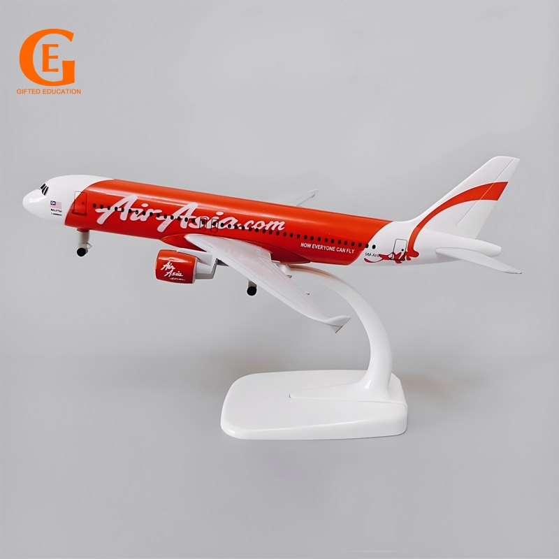 Mô hình máy bay AirAsia Airbus 320 Diecast Metal A320 Máy bay mô hình máy bay có bánh răng hạ cánh v