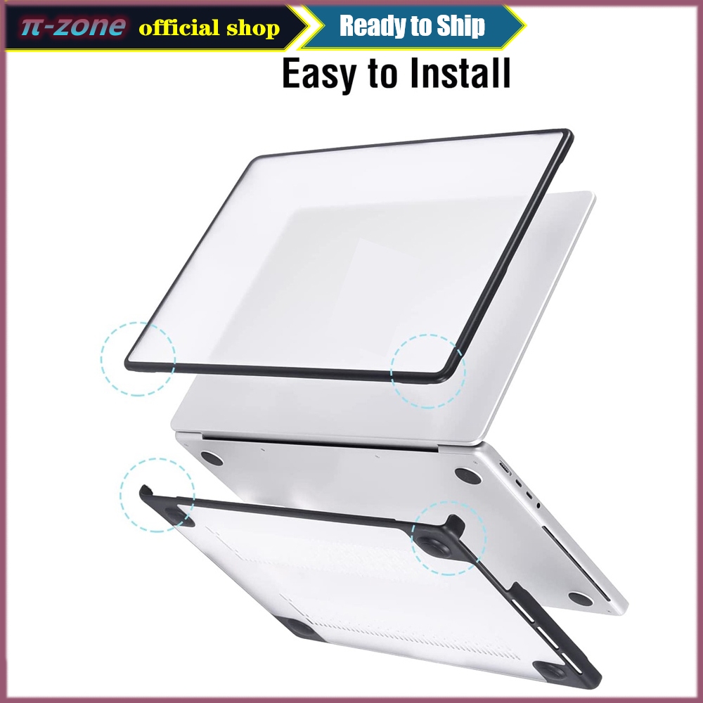 Ốp Toàn Bộ Ốp Điện Thoại TPU Mềm + PC Cứng Chống Dấu Vân Tay Cho Macbook pro M5 16inch Macbook pro M