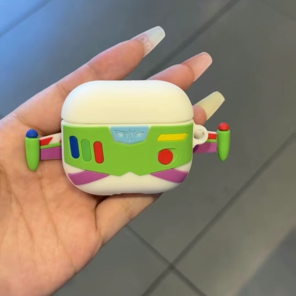 Ốp lưng hoạt hình Buzz Lightyear AirPods 4 AirPods Pro2 Vỏ silicon mềm 3D chống sốc cho Apple AirPod