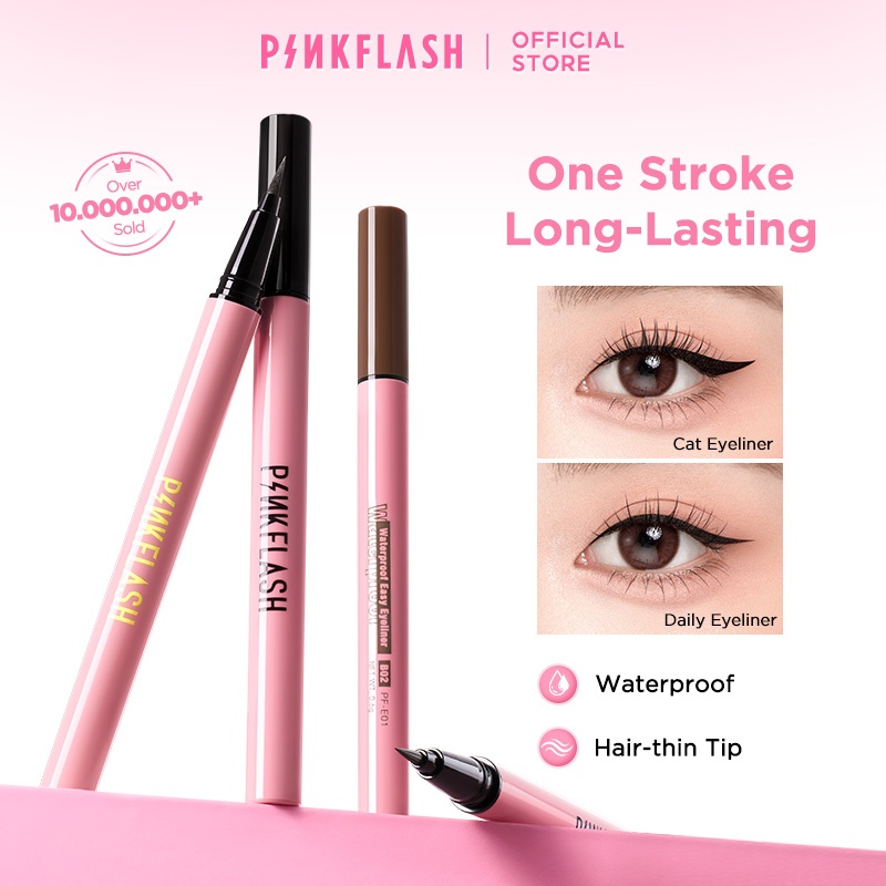 Bút kẻ mắt PINKFLASH chống thấm nước lâu phai lên màu chuẩn 0.8g
