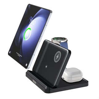 Bộ sạc không dây có thể gập lại 3 trong 1 cho Samsung Galaxy Z Fold Flip S23 Ultra