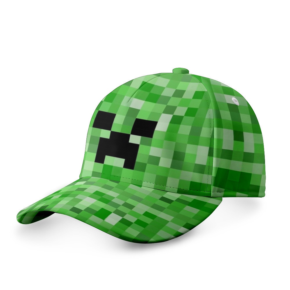 Roblox Minecraft Mũ Minecraft Trẻ Em Người Lớn 3D In Hoạt Hình Phổ Biến Che Nắng Mũ Bóng Chày