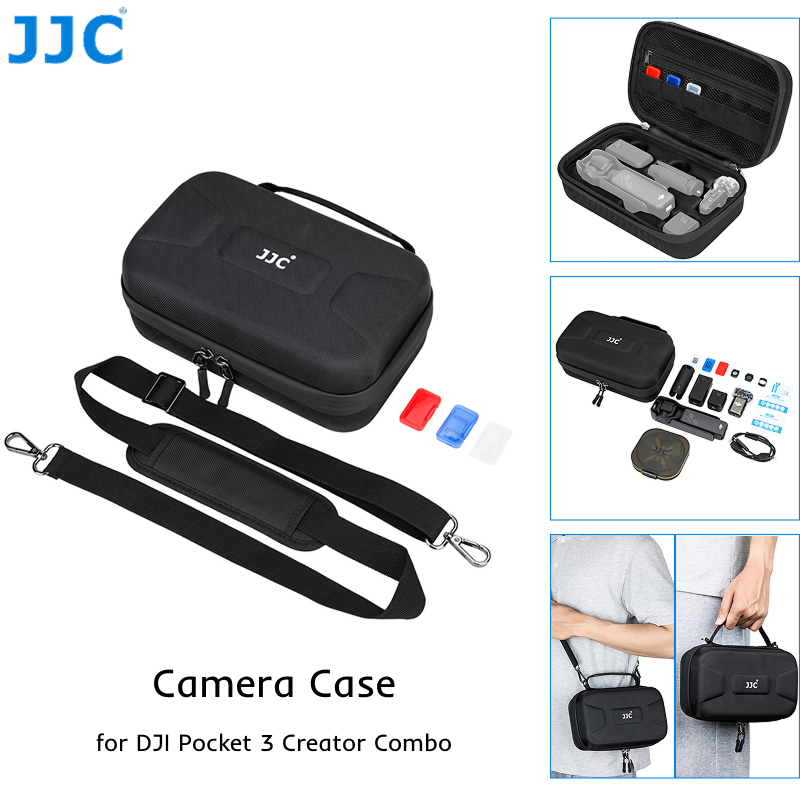 JJC Hộp đựng máy ảnh Pocket3 Túi vỏ cứng cho DJI Osmo Pocket 3 Creator Combo Lưu trữ đi kèm với dây 