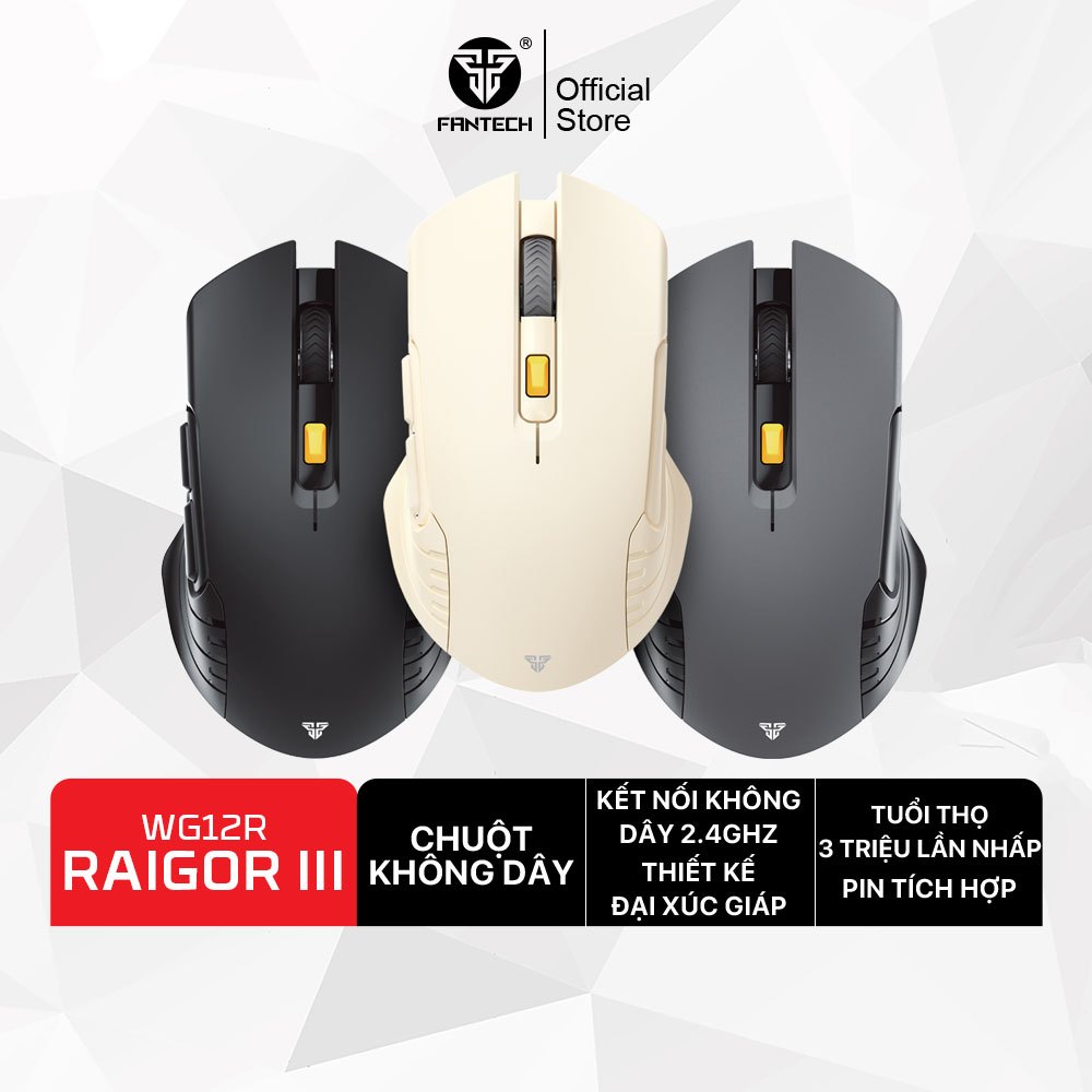 Fantech Chuột Quang Không Dây iii wg12r 2000dpi Và 3 Triệu Bấm Có Thể Sạc Lại Cho pc laptop