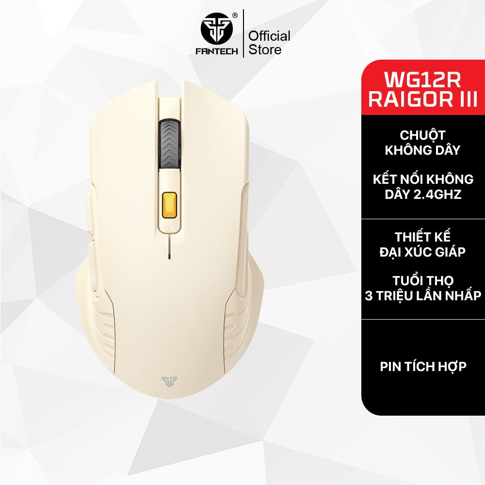 Fantech Chuột Quang Không Dây iii wg12r 2000dpi Và 3 Triệu Bấm Có Thể Sạc Lại Cho pc laptop