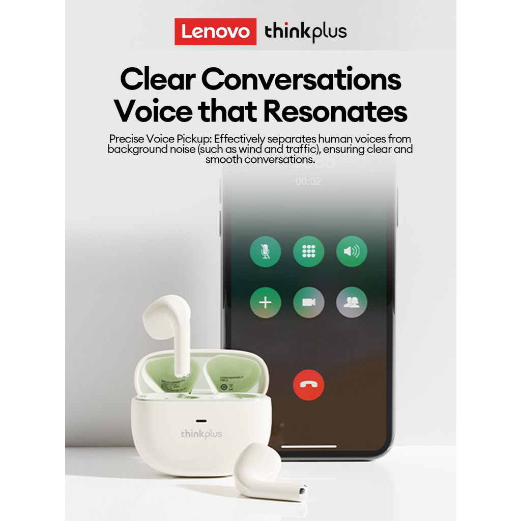 Lenovo Lp31 pro ANCTWS Tai nghe không dây Bluetooth Active Khử tiếng ồn Hi-Res LDAC Bluetooth 6.0 Tai nghe cho 17 16 pro max | BigBuy360 - bigbuy360.vn
