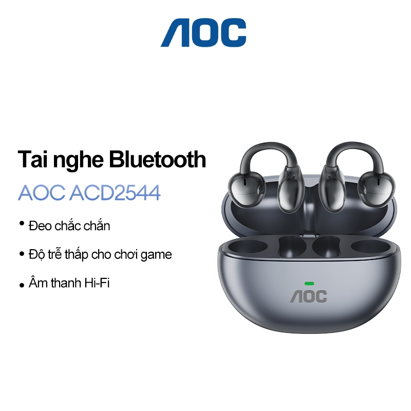 Tai nghe Bluetooth AOC ACD2544 và Tai nghe kẹp tai mở không dây có độ trễ thấp để chơi game cộng với âm thanh nổi HiFi và vừa vặn thoải mái | BigBuy360 - bigbuy360.vn