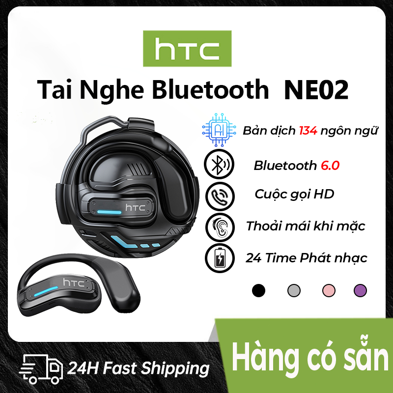 HTC NE02 Tai Nghe Phiên Dịch AI Bluetooth 6.0 OWS Tai nghe Bluetooth Tai nghe không dây thể thao có 