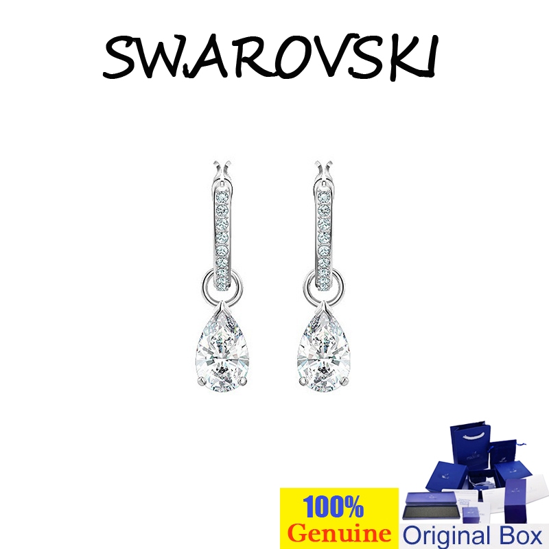 24R Swarovski Nguyên Bản ATTRACT Bông Tai Nữ Bông Tai Kim Cương Bông Tai Sang Trọng Bông Tai Bạc Bôn