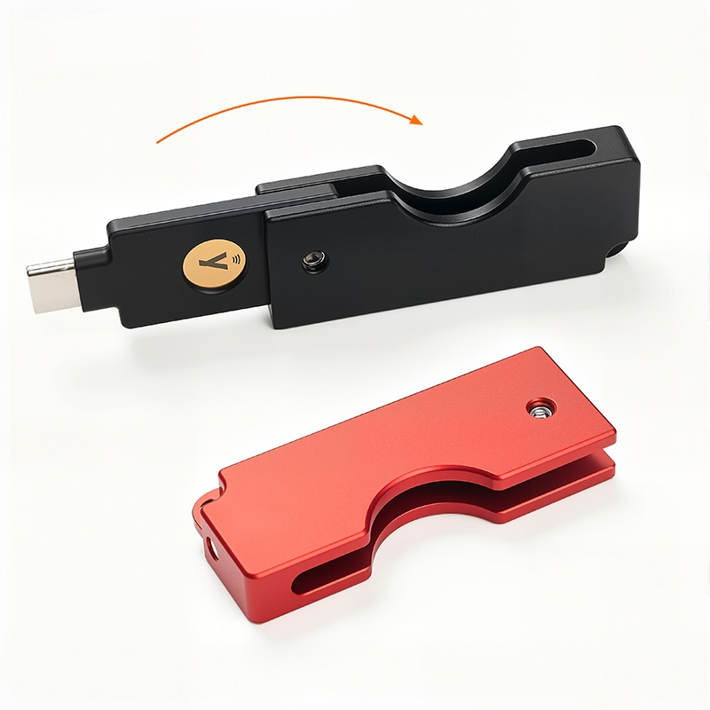 Giá đỡ hộp đựng có thể gập lại Yubikey CNC cho Yubikey 5 C NFC / Yubike 5 NFC C Flips / Yubico Secur