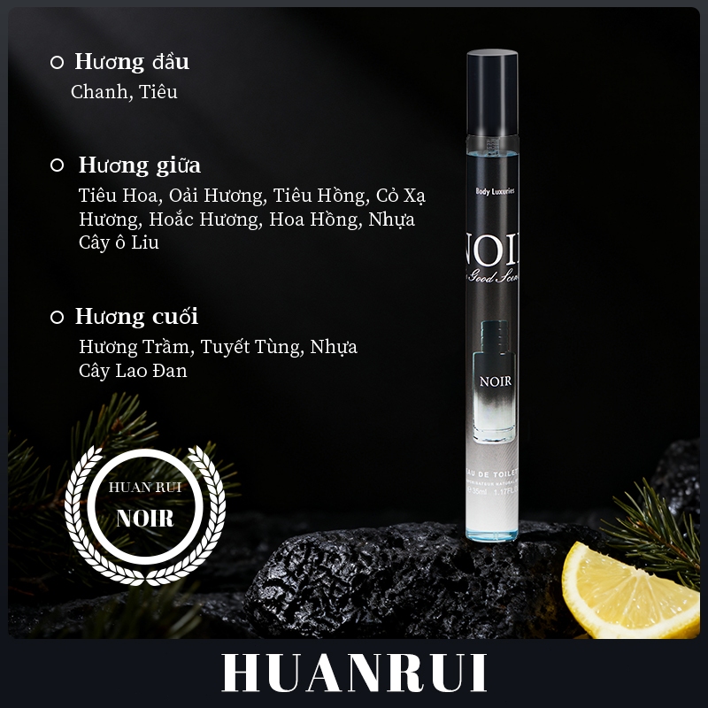 ✨Xả Hàng✨[NOIR] Nước hoa UK Luxury 35ml Nước Hoa Nam Hương Thơm Lâu Dài Mùi hương Woody và Crisp
