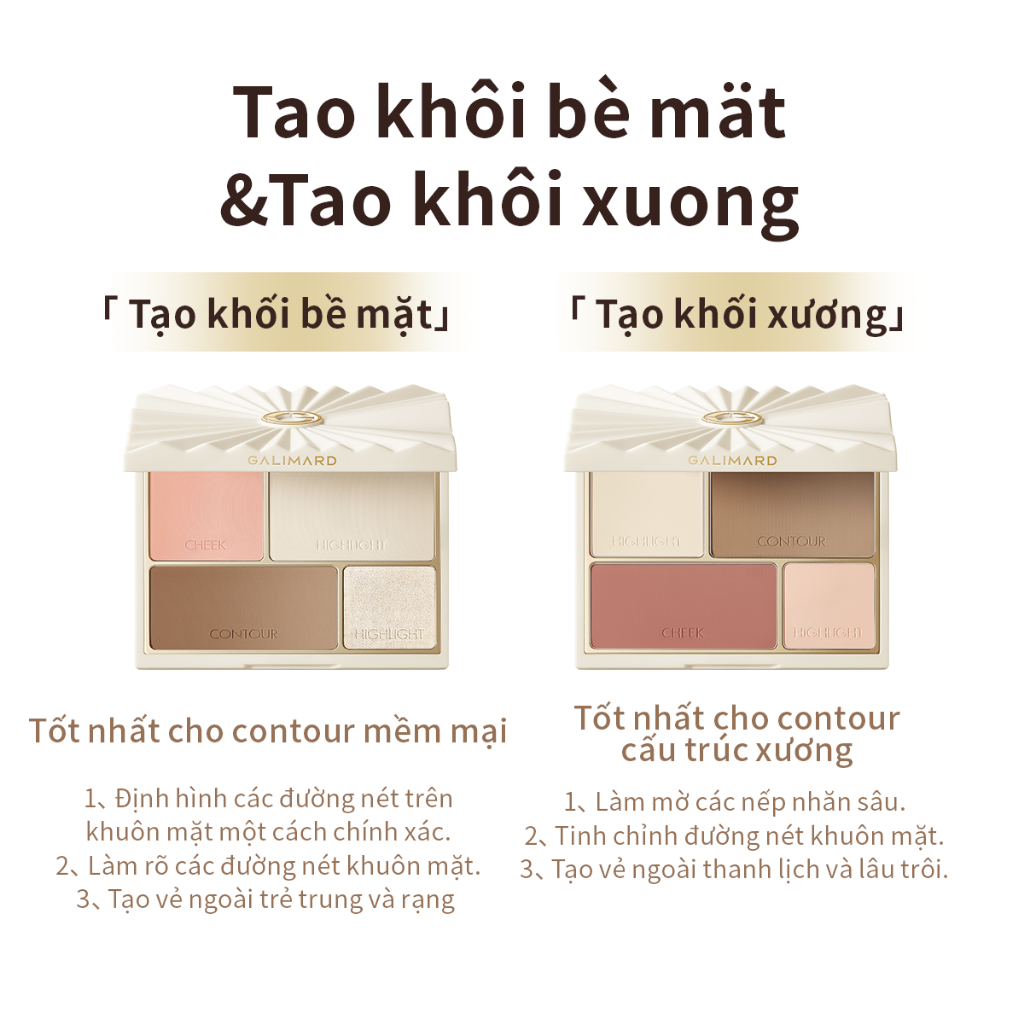 GALIMARD 4 TRONG 1 Mềm & Cấu trúc Đường viền nhẹ Trang điểm mặt lung linh | BigBuy360 - bigbuy360.vn