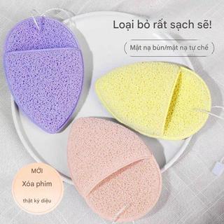 Găng tay xốp mặt có thể tái sử dụng Bọt biển rửa mặt Làm sạch lỗ chân lông sâu và tẩy tế bào chết Mụn đầu đen làm sạch da mặt hàng ngày Dụng cụ chăm sóc da mềm Thích hợp cho mọi loại da