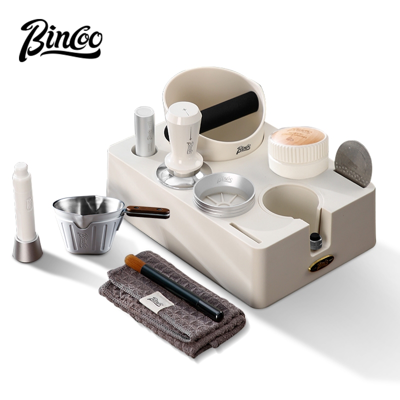 BINCOO Coffee Press Powder Base Set Vải Powder Dispenser Tamper Dregs Bucket Set Espresso Machine Ha