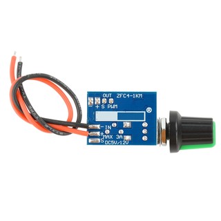 Bộ điều khiển tốc độ quạt 4 dây DC12V bằng tay có công tắc núm