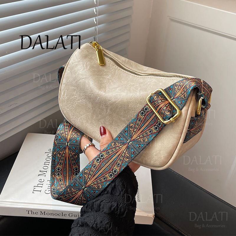 DALATI Túi Nhỏ Retro Cao Cấp Túi Nữ Phong Cách Mới Phổ Biến Túi Đeo Vai Tất Cả Trận Đấu Túi Bánh Bao