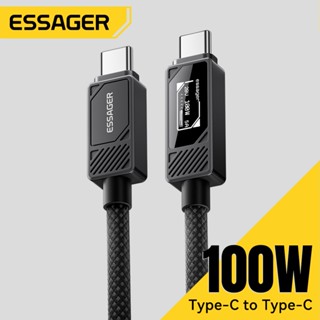  Essager 100W 7A USB A Type CTo Type C PD Dây sạc nhanh tích hợp chip đánh dấu điện tử cho điện thoại IP Samsung 