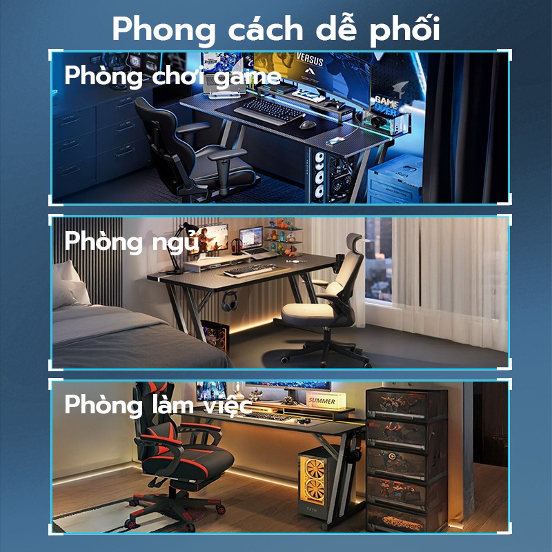 Xpanse F3 bàn gaming nắp lật giấu dây,mặt bàn carbon chống trầy xước,bàn chữ ZK|bàn làm việc | bàn làm việc văn phòng | BigBuy360 - bigbuy360.vn