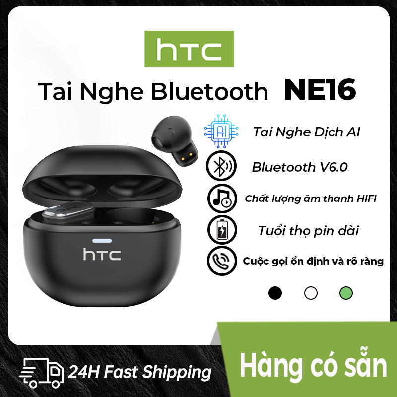 Tai Nghe Phiên DịchHTC NE16 Tai nghe nhét tai Tai nghe Bluetooth 6.0 Tai nghe chống ồn Tai nghe AI Tai nghe âm thanh HIFI | BigBuy360 - bigbuy360.vn