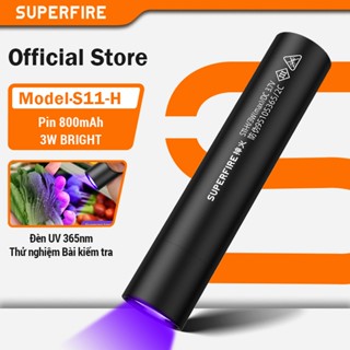  Đèn Pin UV SUPERFIRE S11-H 3W Siêu Sáng Đèn Soi Tiền Kiểm Tra Thú Cưng Đèn Sắc 365nm 395nm Sạc USB Tiện Lợi Phát Hiện Vết Bẩn 