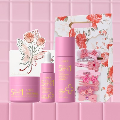 LIAKOU 5IN1 Skincare Gfit Set Serum làm sáng da không mùi thơm Kem dưỡng da ngay cả cho nữ Quà tặng Giáng sinh sinh