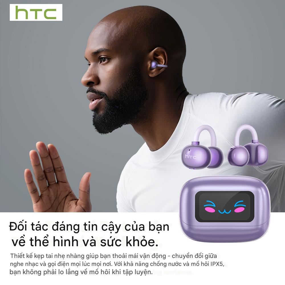 Bảo hành một năm HTC NE41 AI Dịch thuật thời gian thực Theo dõi nhịp tim Tai nghe BluetoothTWS Bluetooth 6.0 Chất lượng âm thanh HiFi IPX5 Tai nghe không dây chống nước | BigBuy360 - bigbuy360.vn