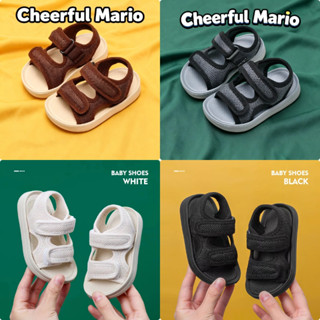 Cheerful Mario New Xăng đan Cho Bé Tập Đi Siêu Nhẹ Vải Phong Cách Hàn Quốc Dép Sandal Trẻ Sơ Sinh Giày Đi Bộ Băng Prewalker Dép quai hậu Cho Bé 
