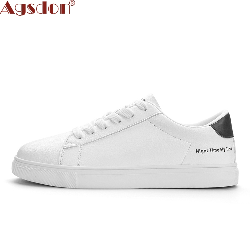 Giày Trắng Agsdon Nữ Phong Cách Mới Giày Thể Thao Đế Mềm Nhẹ