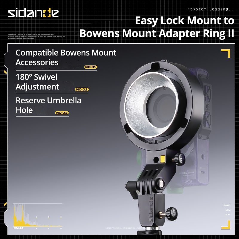 Sidande Light Quantum Series Phụ kiện Kim loại Bowen Mount Adapter Ring cho sidandade Q100 Q120