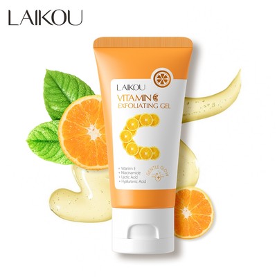 Gel tẩy tế bào chết LAIKOU Vitamin C 50g - Da phát sáng nhẹ nhàng & mịn màng cho làn da rạng rỡ