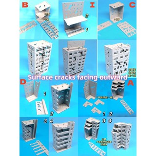 1/300 mô hình kiến trúc đồ trang trí cảnh đô thị bị bỏ hoang