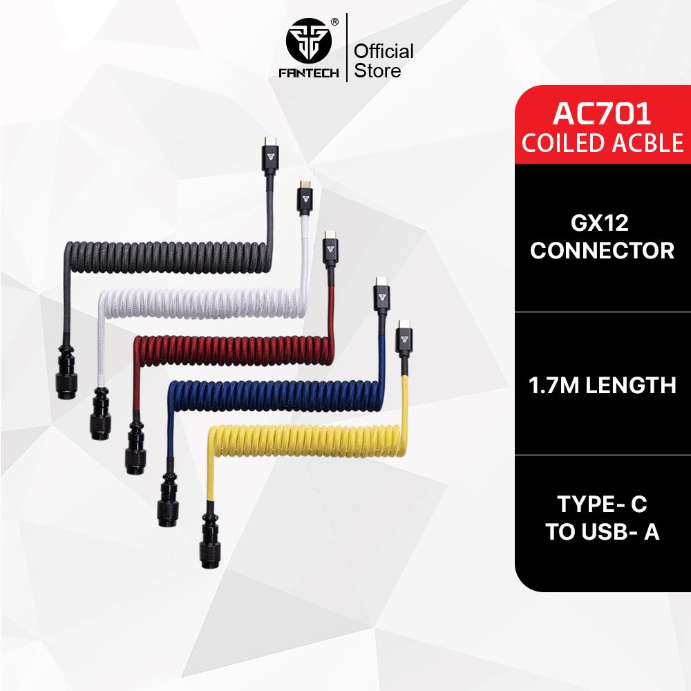 Fantech Dây Cáp ac701 Dài 1.8m Hai Đầu type-c Cho Bàn Phím Cơ