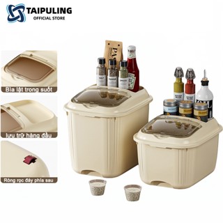 TAIPULING Hộp đựng gạo Thùng đựng gạo, được đậy kín ngăn côn trùng, chống ẩm. Hộp đựng nhựa dung tích 5kg/10kg/15kg