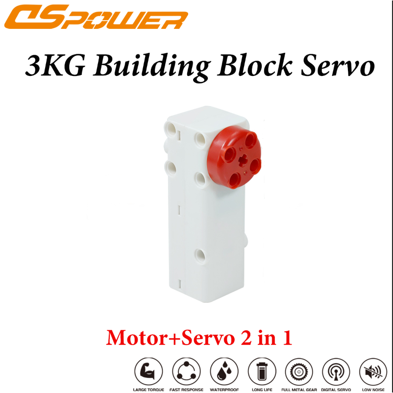 1 Chiếc DSpower 3KG Ly Hợp Nối Tiếp TTL Khối Xây Dựng Động Cơ servo + servo 2 Trong 1 Cho Cuộc Thi L