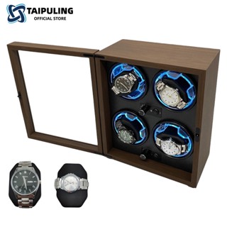  TAIPULING Hộp đựng đồng hồ cơ 2 ngăn xoay lên dây cót cho đồng hồ có đèn LED 5 chế độ Tính năng Đèn LED và 4 chế độ xoay 